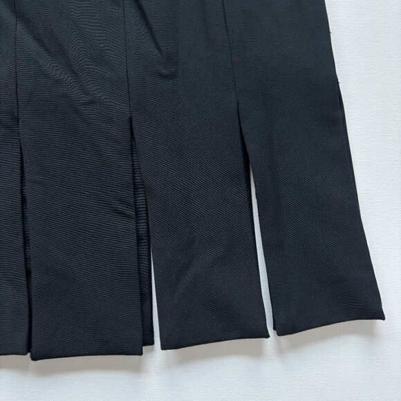 White House Black Market Women's Black Fringe Hem Size Zip Pencil Skirt Size 0 - Picture 3 of 9